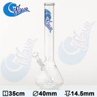 Wave Glass Bong | H: 35 cm - Ø: 40 mm