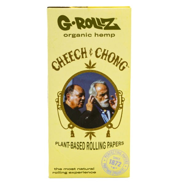 G-Rollz Cheech & Chong Classic - Organic Hemp Extra Thin - 50 KS Slim Papers + Tips & Tray